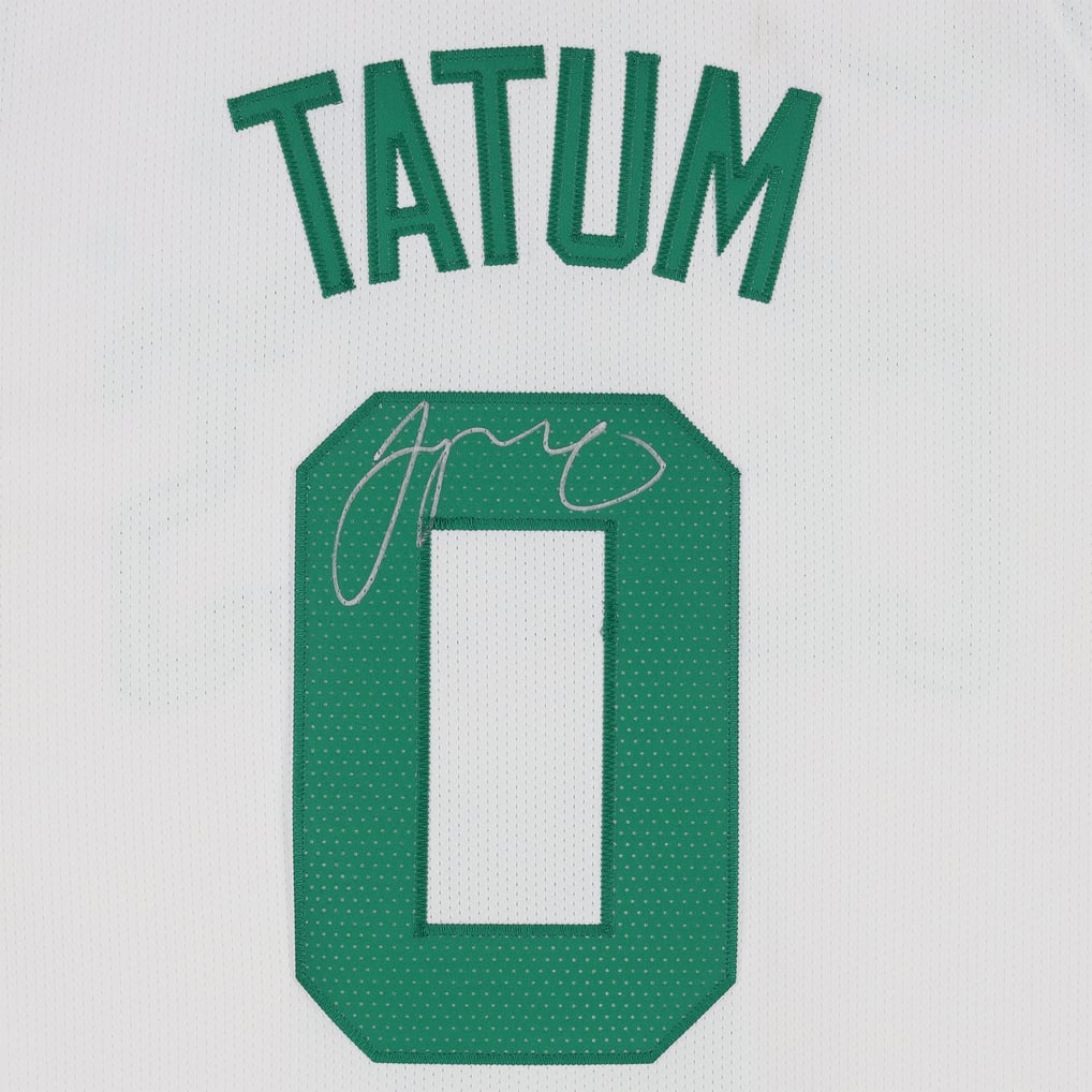Jayson Tatum Boston Celtics Autographed Fanatics Authentic Nike White Association Edition Authentic Jersey with a Sponsor Patch 