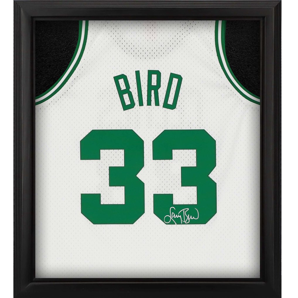 Larry Bird Boston Celtics Fanatics Authentic Autographed Framed Mitchell & Ness White 1985-86 Swingman Jersey Shadowbox