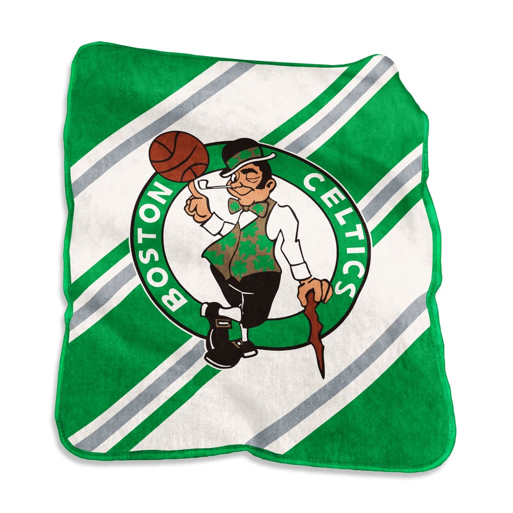 Boston Celtics Logo Brands 50" x 60" Raschel Stripe Throw Blanket