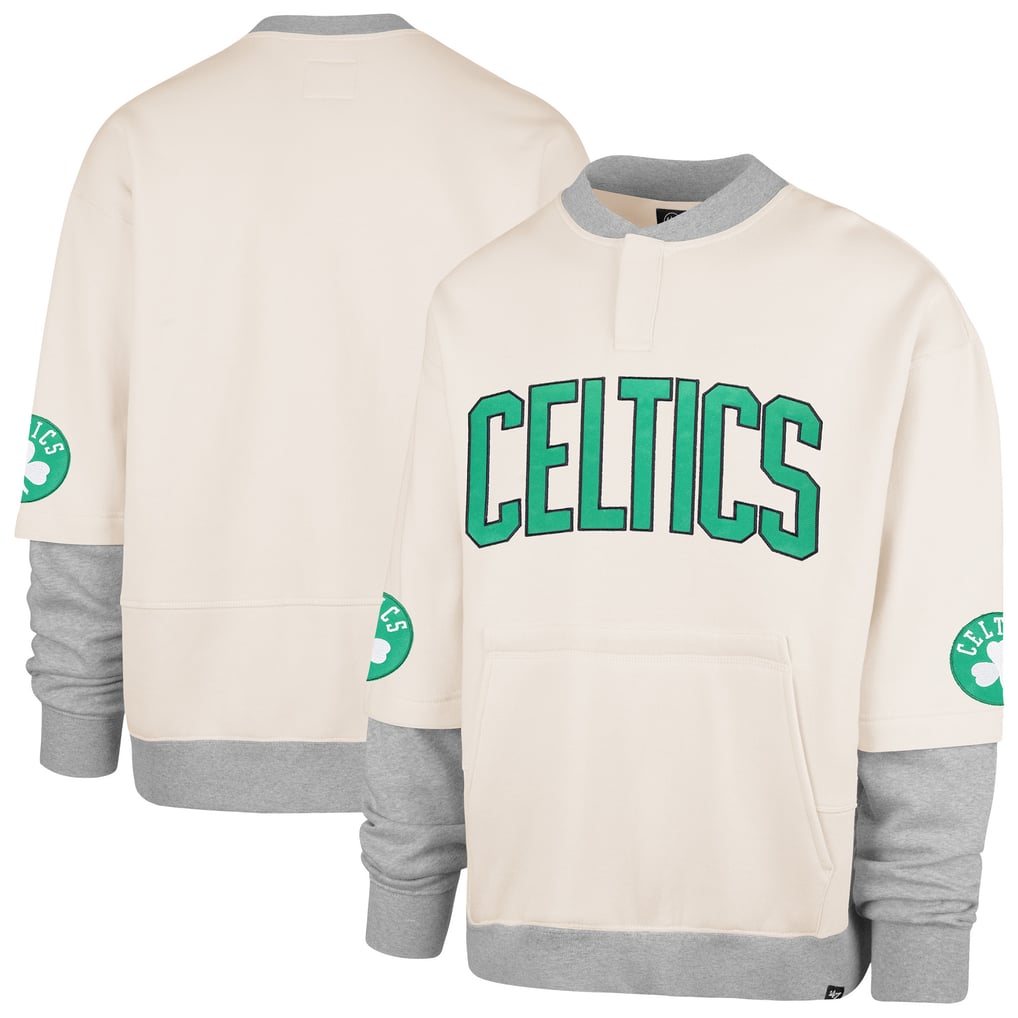Boston Celtics '47 Crossover Collection Trifecta Double Layered Fleece Sweatshirt - Cream