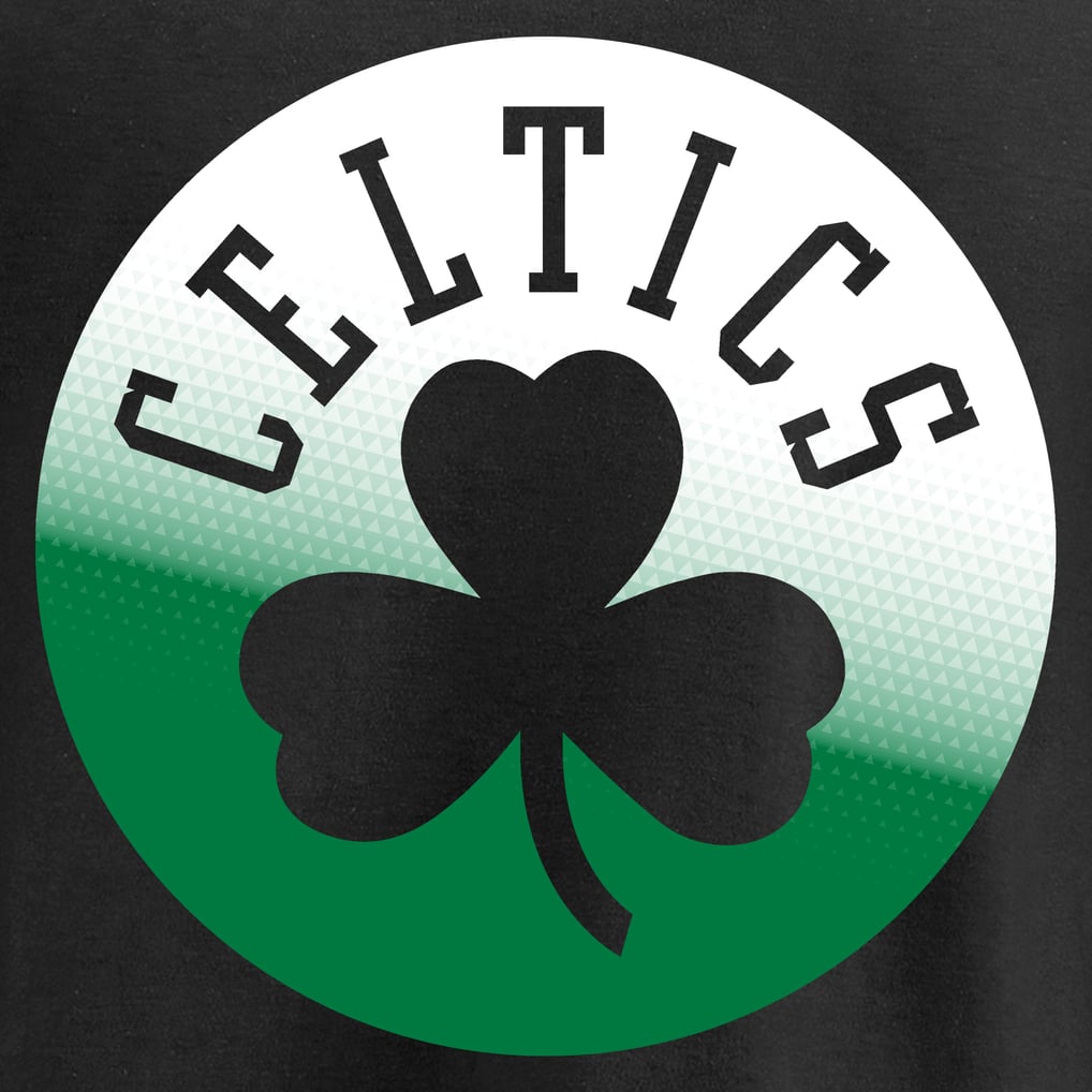 Boston Celtics Gradient Logo Pullover Hoodie - Black
