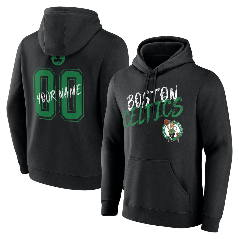 Boston Celtics Hustle Custom Pullover Hoodie - Black