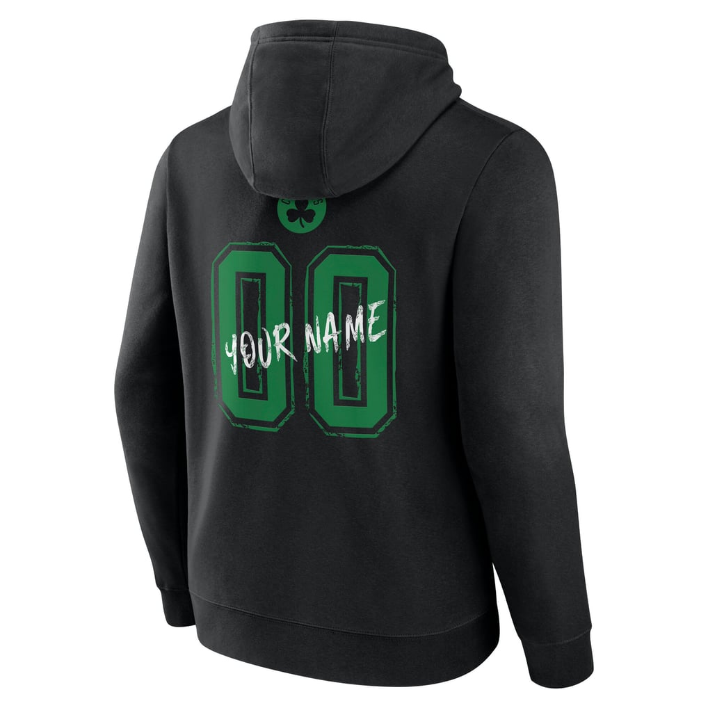 Boston Celtics Hustle Custom Pullover Hoodie - Black