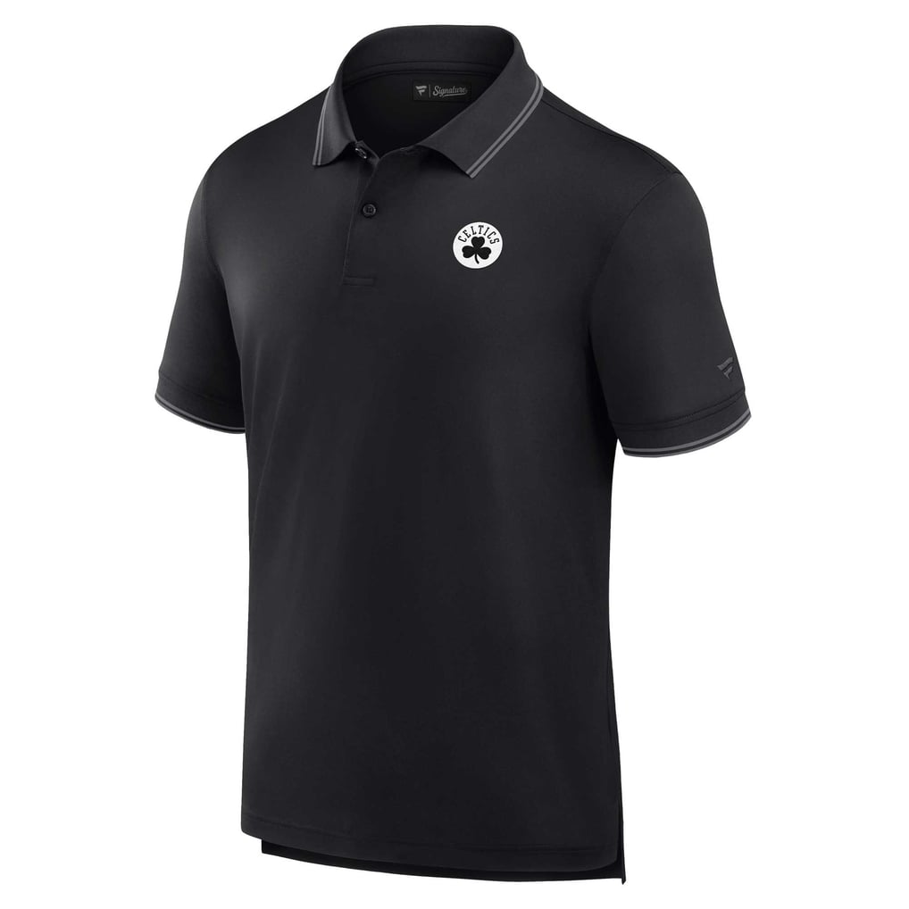 Boston Celtics Fanatics Front Office Pique Polo - Black