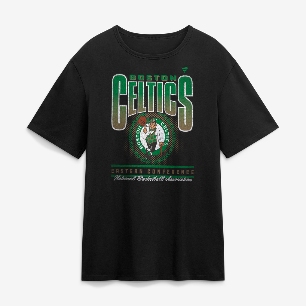 Boston Celtics Fanatics Oversized Graphics Swish T-Shirt - Black