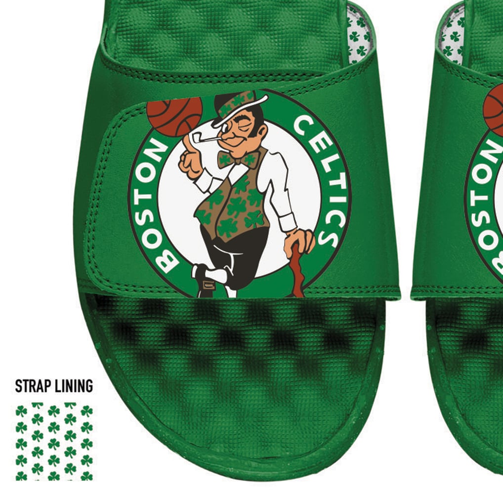 Boston Celtics ISlide Primary Logo Slide Sandals - Green