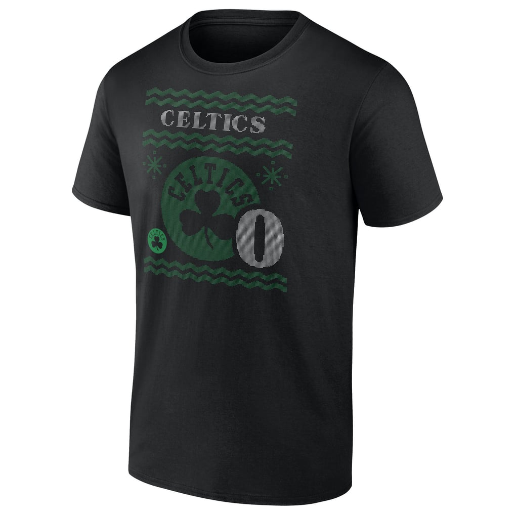 Jayson Tatum Boston Celtics Ugly Sweater Name & Number T-Shirt - Black