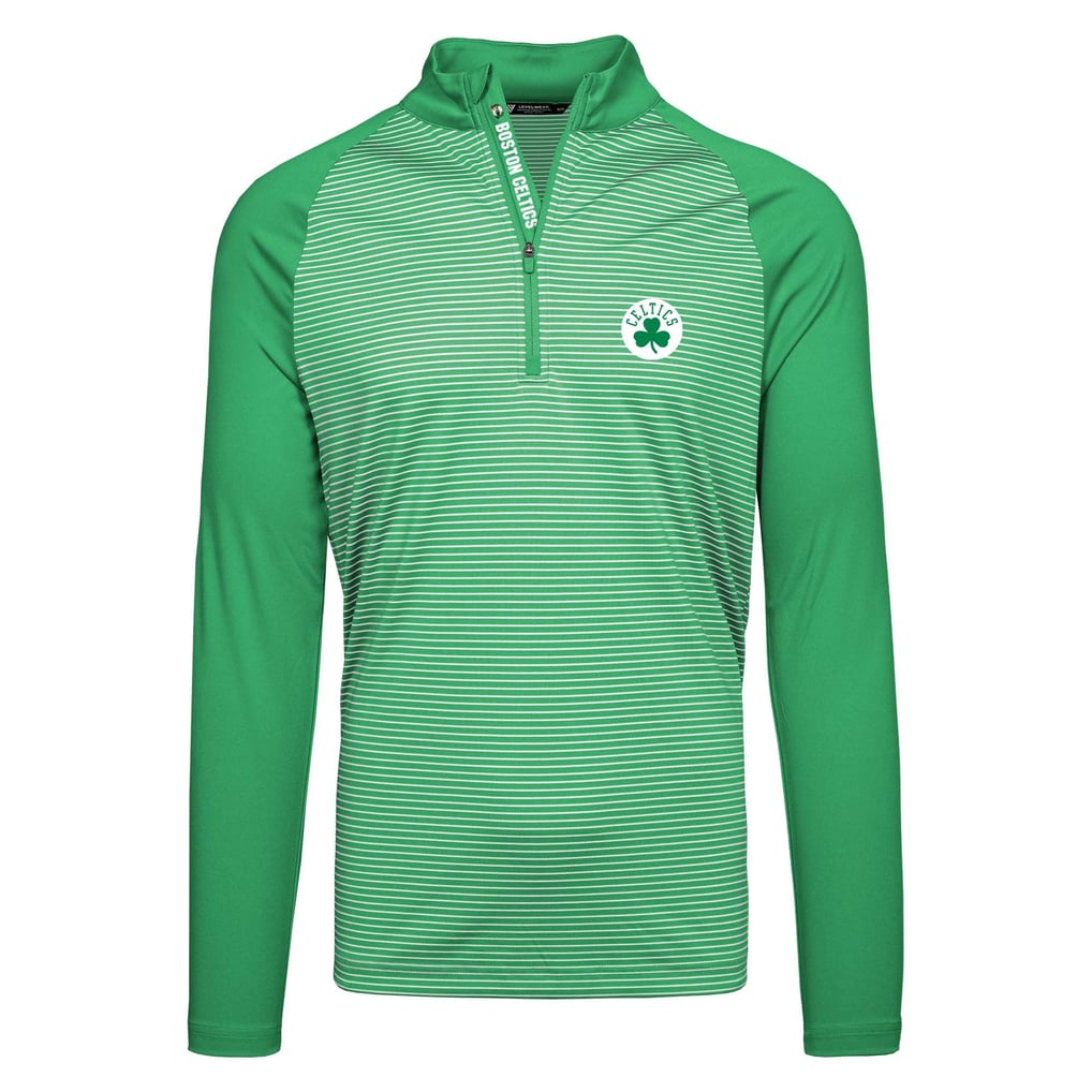 Boston Celtics Levelwear Charter Insignia Core Quarter-Zip Pullover Top - Kelly Green