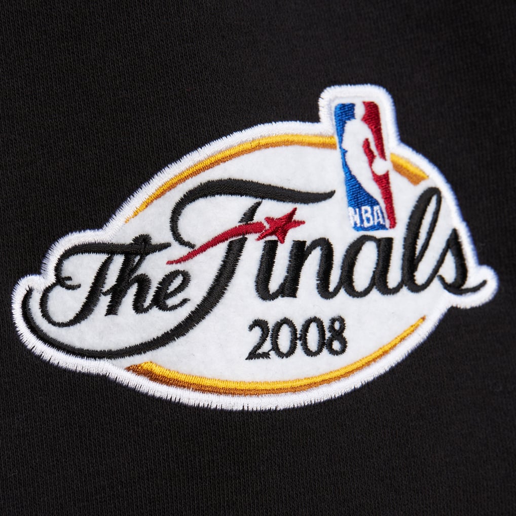  Boston Celtics Mitchell & Ness Hardwood Classics Blackout Collection Pullover Hoodie - Black