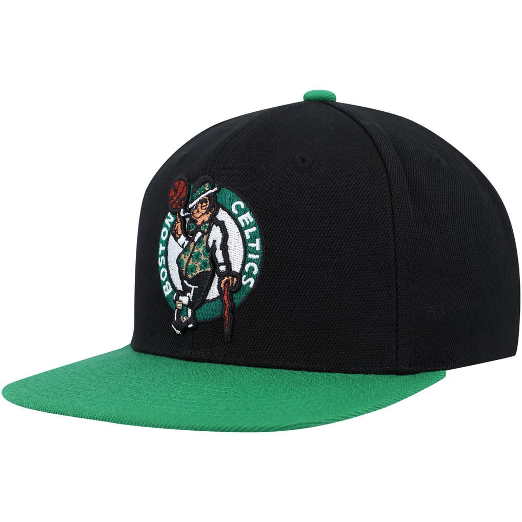Boston Celtics Mitchell & Ness Side Core 2.0 Snapback Hat - Black/Green