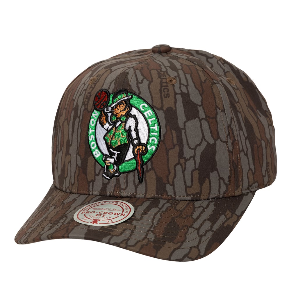  Boston Celtics Mitchell & Ness Hidden Pro-Crown Adjustable Hat - Camo