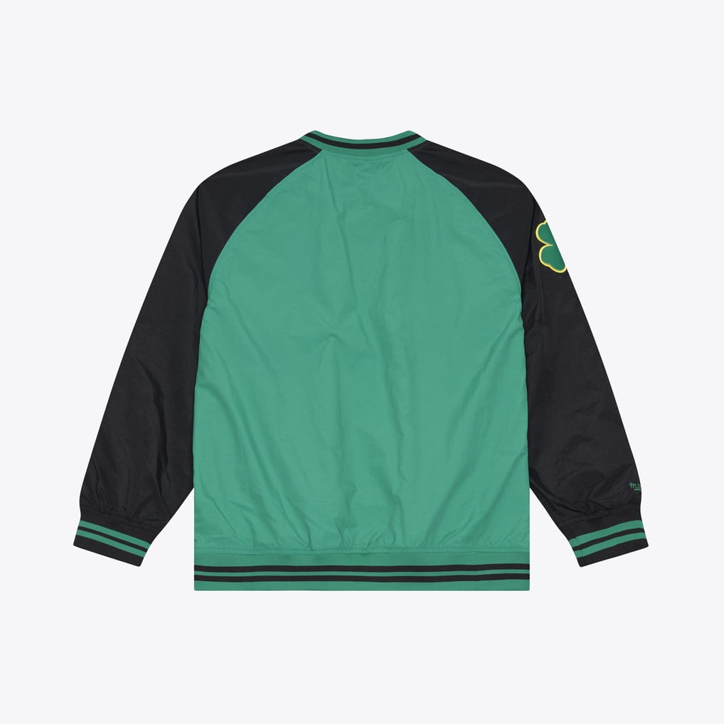  Boston Celtics Mitchell & Ness Classic V-Neck Pullover Jacket - Kelly Green