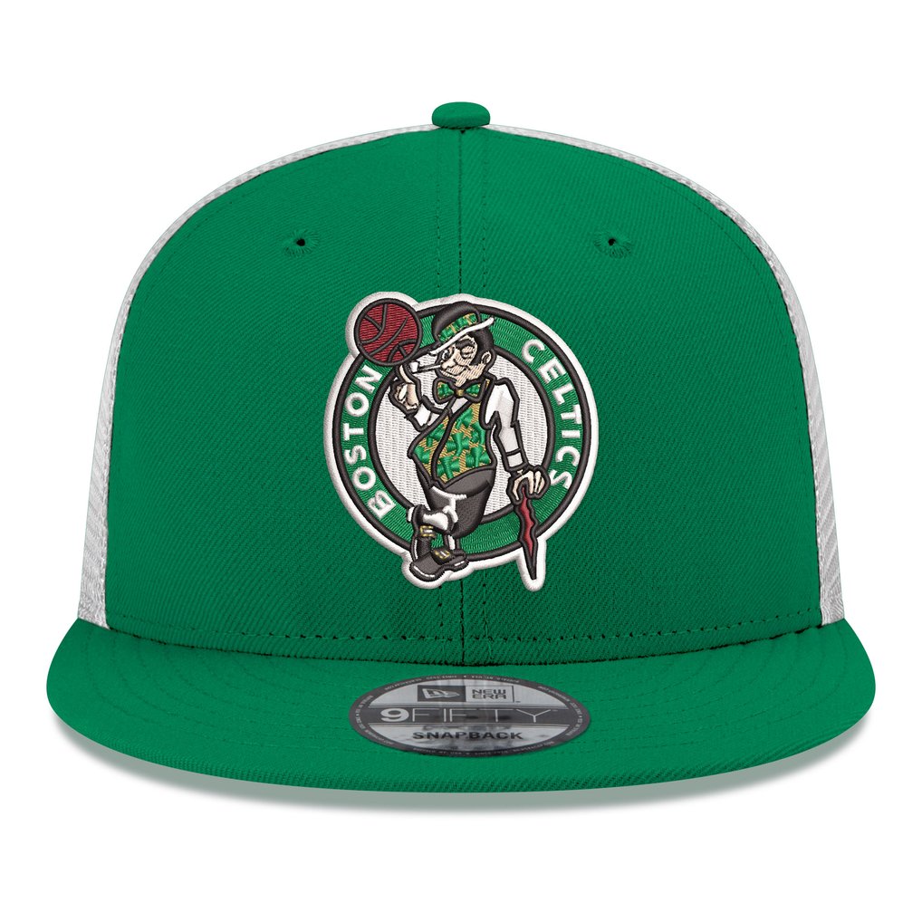 Boston Celtics New Era Core Logo Meshback 9FIFTY Snapback Hat - Kelly Green