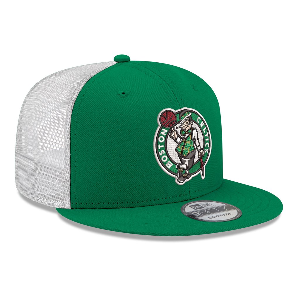 Boston Celtics New Era Core Logo Meshback 9FIFTY Snapback Hat - Kelly Green