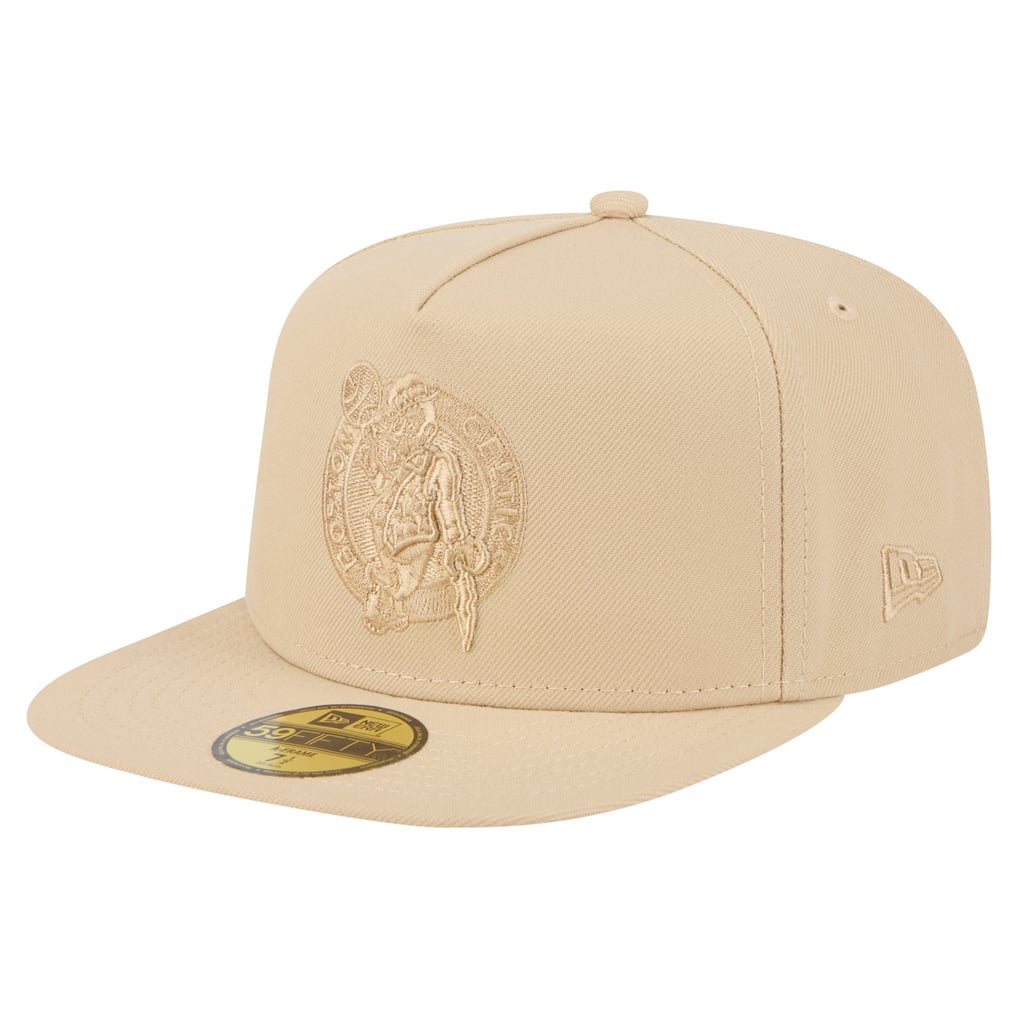 Boston Celtics New Era Color Pack A-Frame 59FIFTY Fitted Hat - Khaki