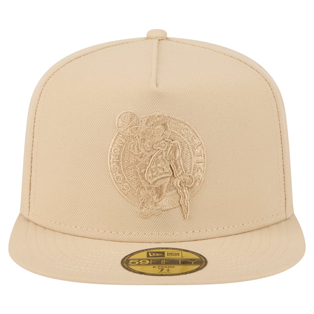 Boston Celtics New Era Color Pack A-Frame 59FIFTY Fitted Hat - Khaki
