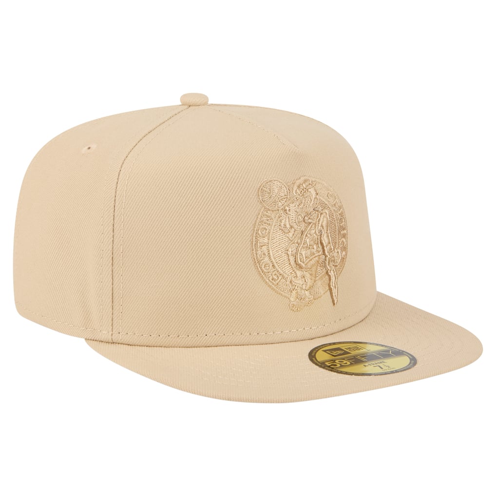 Boston Celtics New Era Color Pack A-Frame 59FIFTY Fitted Hat - Khaki