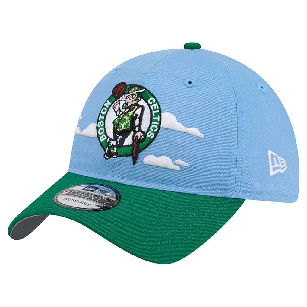 Boston Celtics New Era Clouds 9TWENTY Adjustable Hat - Powder Blue