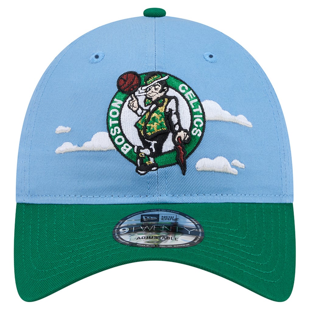 Boston Celtics New Era Clouds 9TWENTY Adjustable Hat - Powder Blue