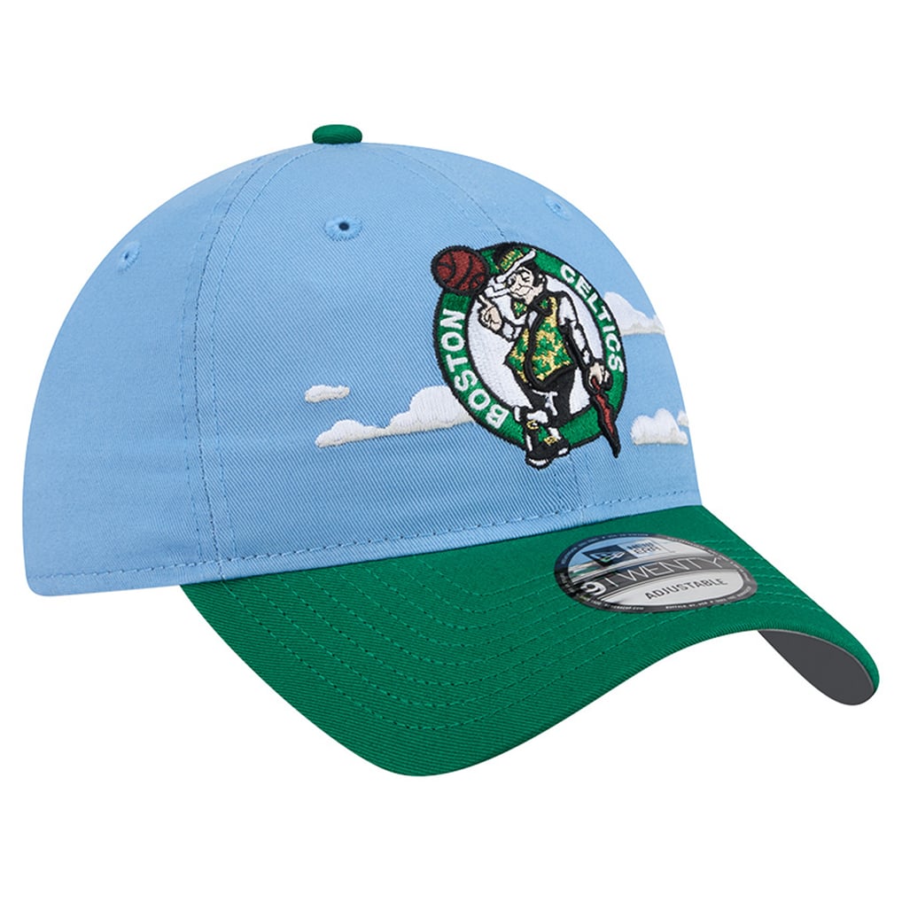 Boston Celtics New Era Clouds 9TWENTY Adjustable Hat - Powder Blue