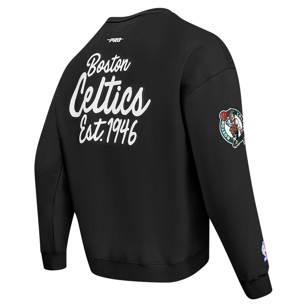 Boston Celtics Pro Standard Paint the City Drop Shoulder Sweatshirt - Black