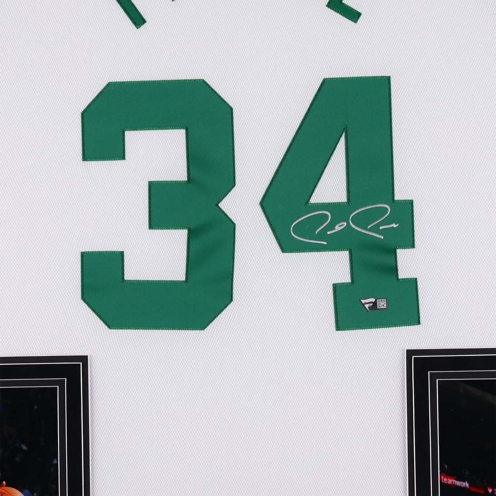 Paul Pierce Boston Celtics Autographed Fanatics Authentic Deluxe Framed Mitchell & Ness 2007-08 White Authentic Jersey