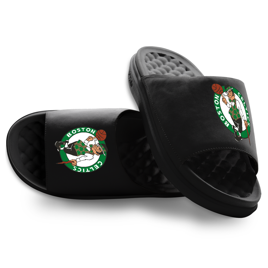 Boston Celtics ISlide Unisex Primary Motive Slide Sandals - Black