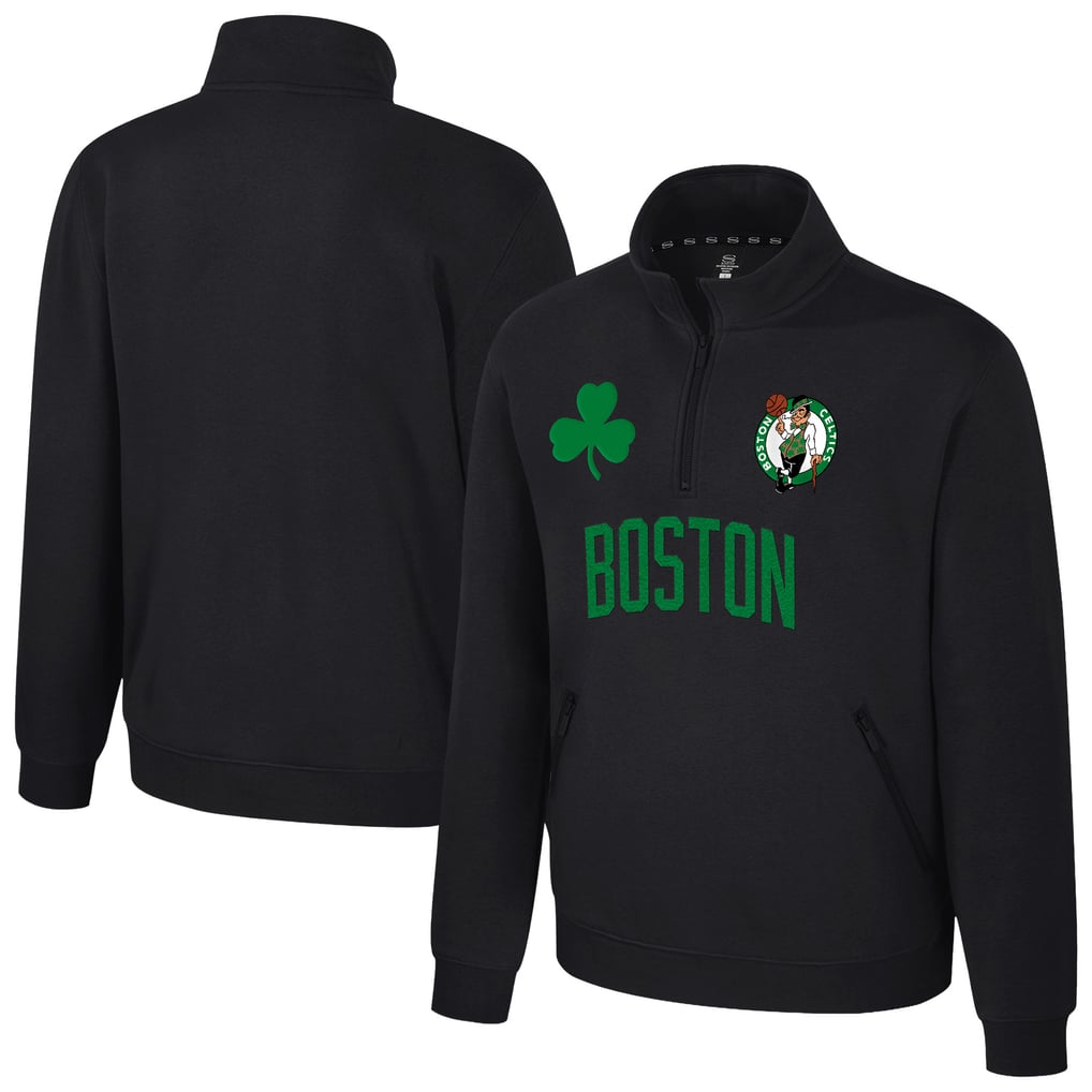  Boston Celtics Stadium Essentials Unisex First Team Trainer Quarter-Zip Pullover - Black