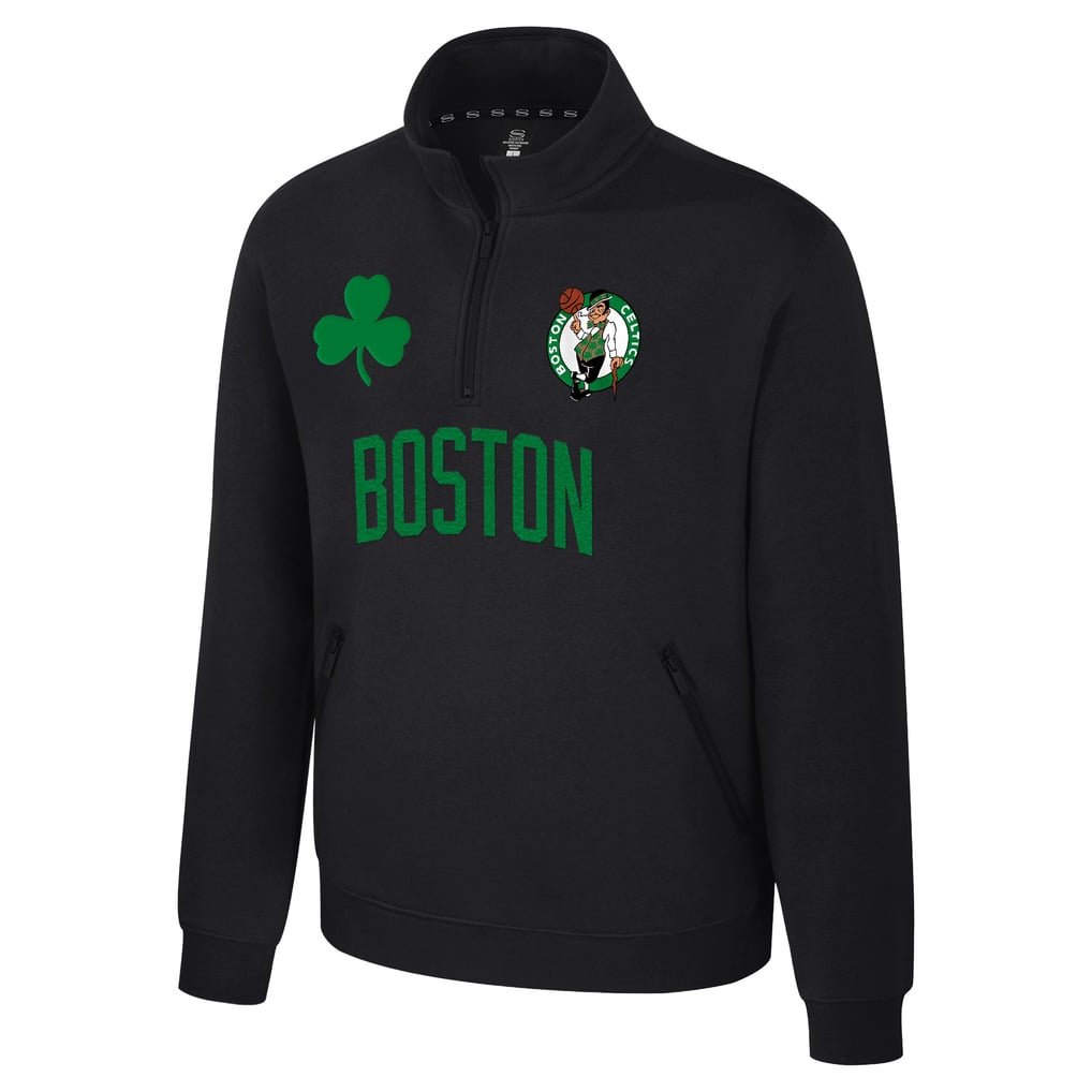  Boston Celtics Stadium Essentials Unisex First Team Trainer Quarter-Zip Pullover - Black