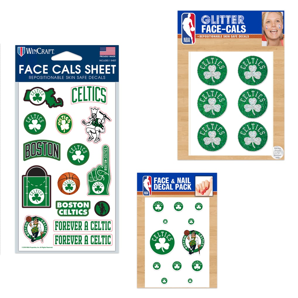 Boston Celtics WinCraft 4" x 7" Waterless Tattoos Set