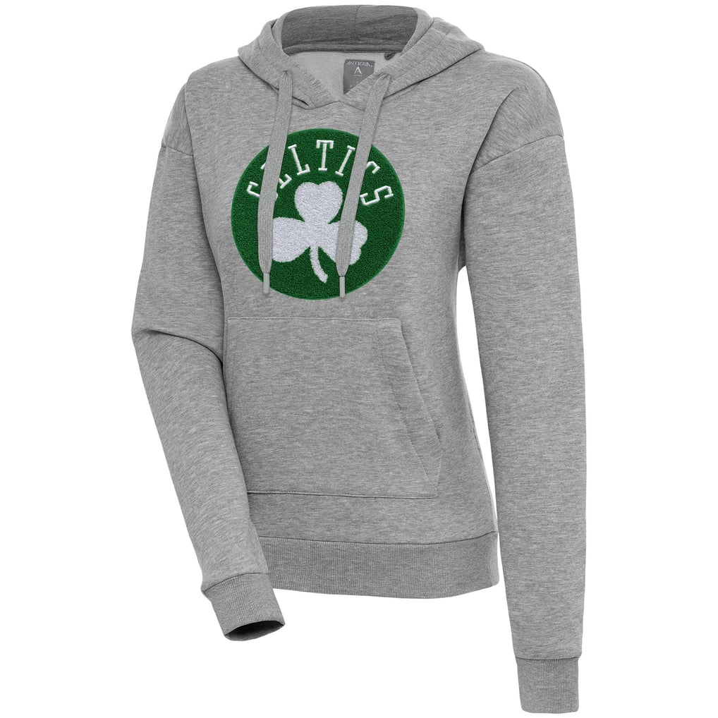  Boston Celtics Antigua Women's Victory Pullover Hoodie - Heather Gray