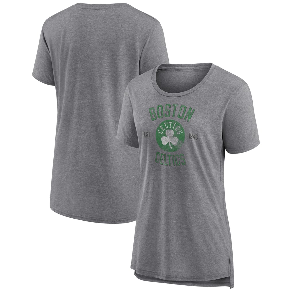 Boston Celtics Women's Heritage Tri-Blend T-Shirt - Heather Gray