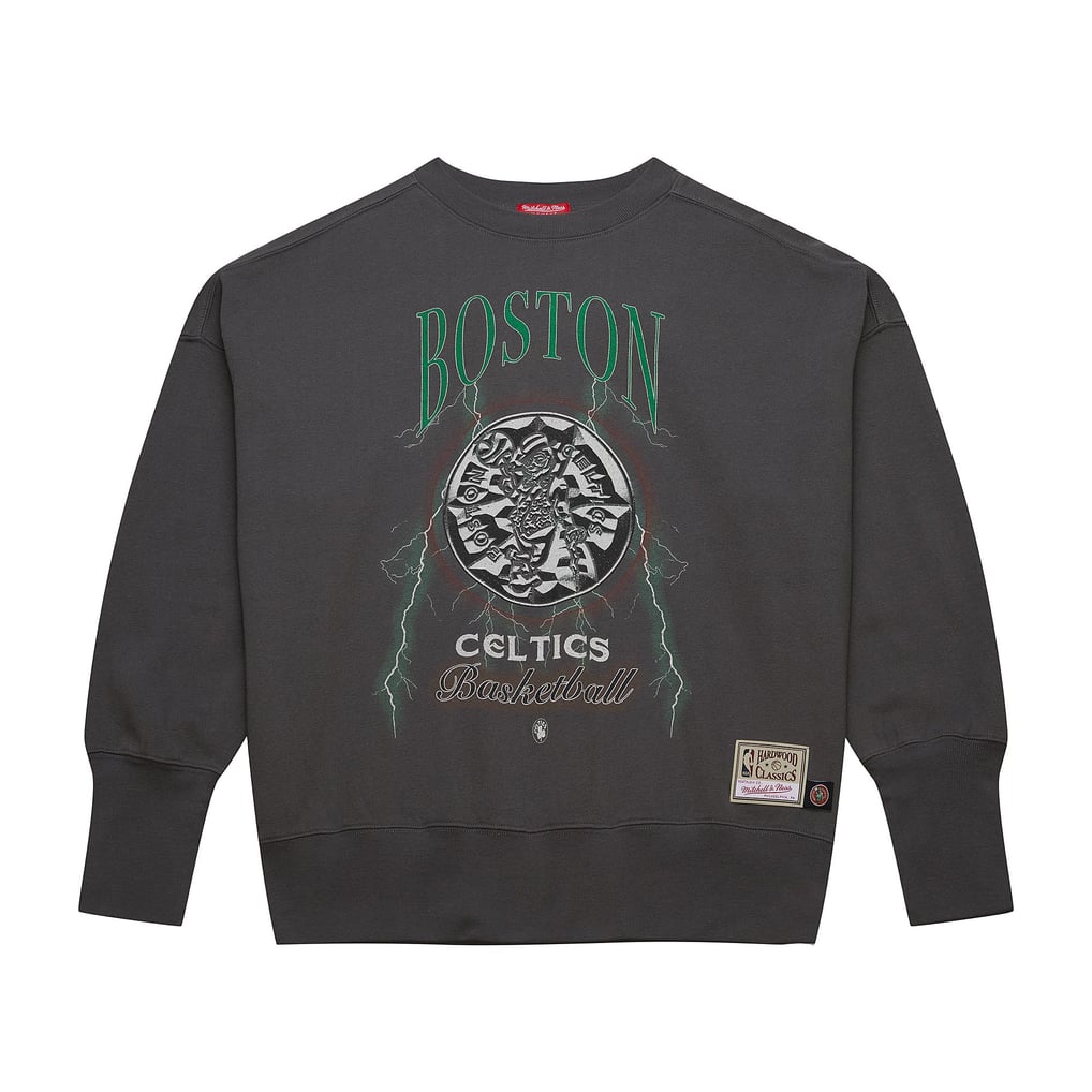 Boston Celtics Mitchell & Ness Women's Hardwood Classics Lightweight Pullover Sweatshirt - Charcoal
