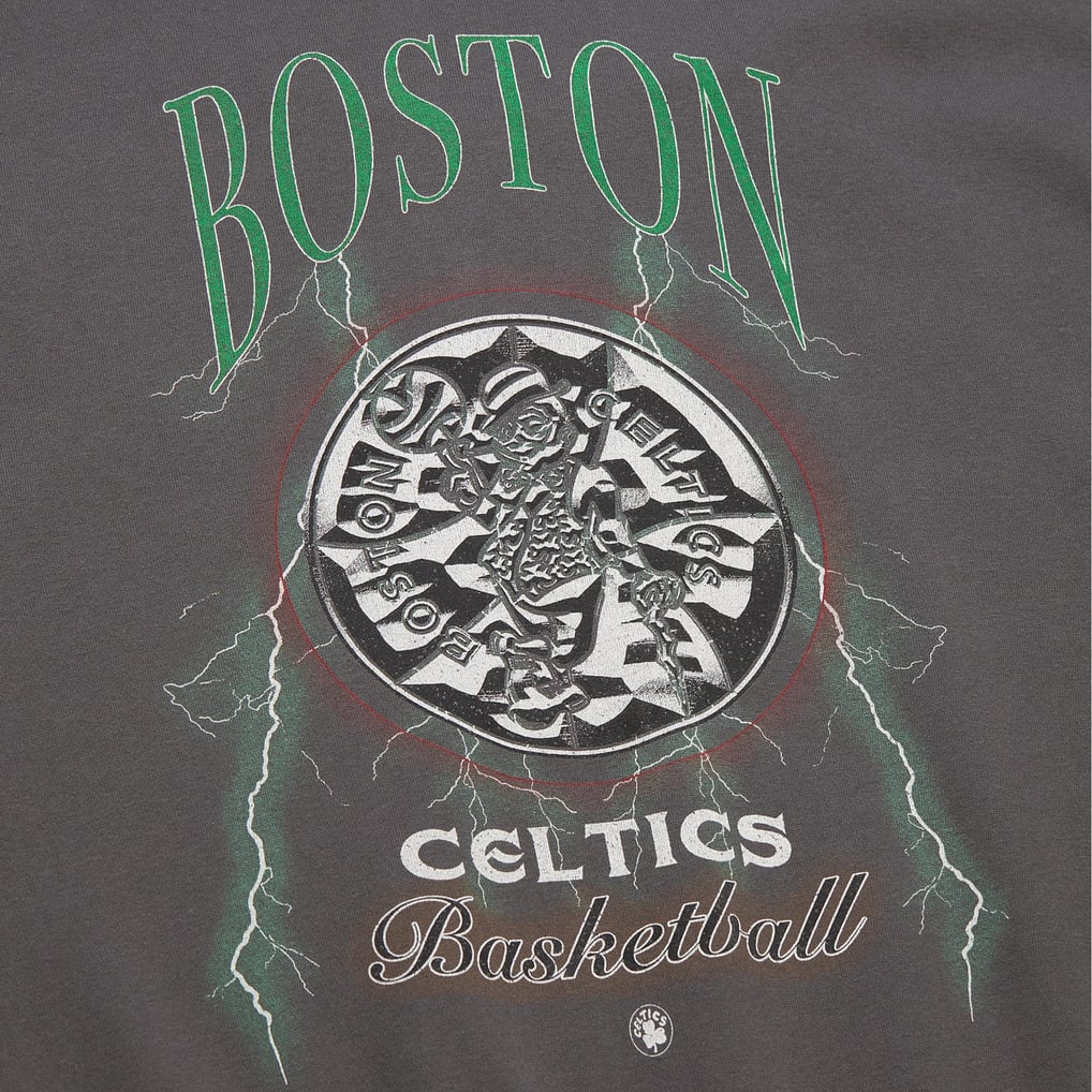 Boston Celtics Mitchell & Ness Women's Hardwood Classics Lightweight Pullover Sweatshirt - Charcoal