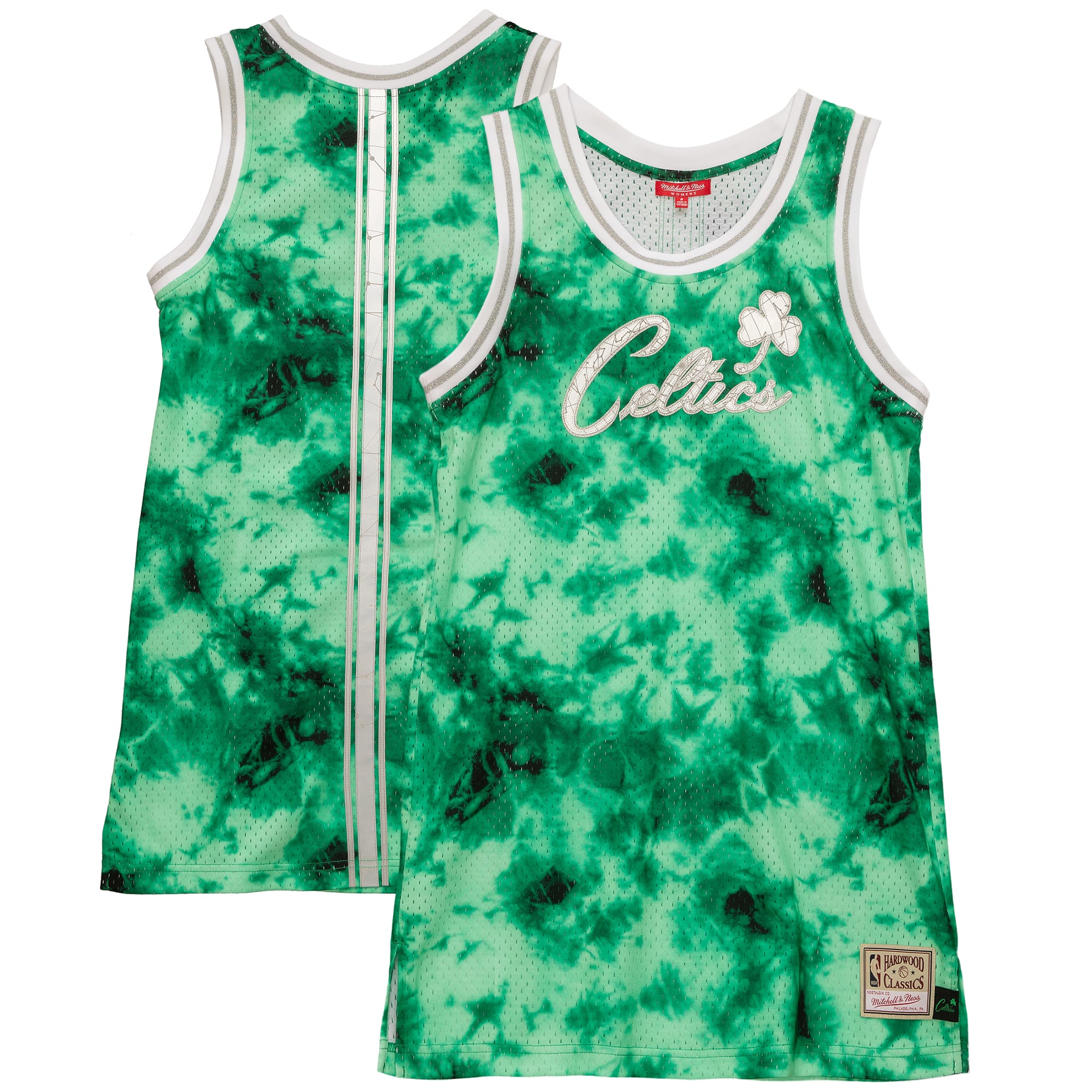 celtics dress jersey Boston Mitchell & Ness Women's Hardwood Classics Galaxy Tank Top EitherOrEvent