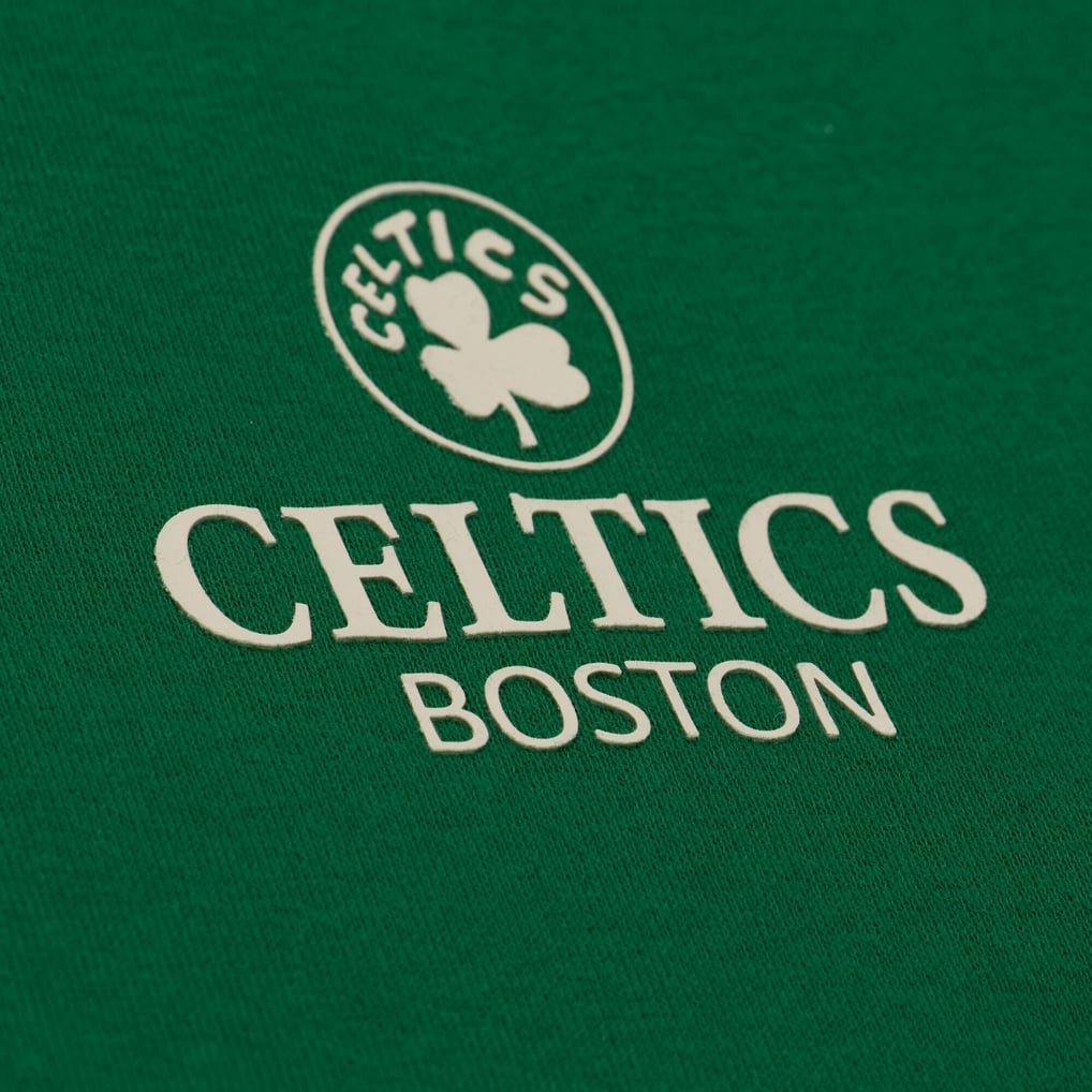  Boston Celtics Mitchell & Ness Women's Core Essentials Micro Logo Fleece Sweatshirt - Kelly Green