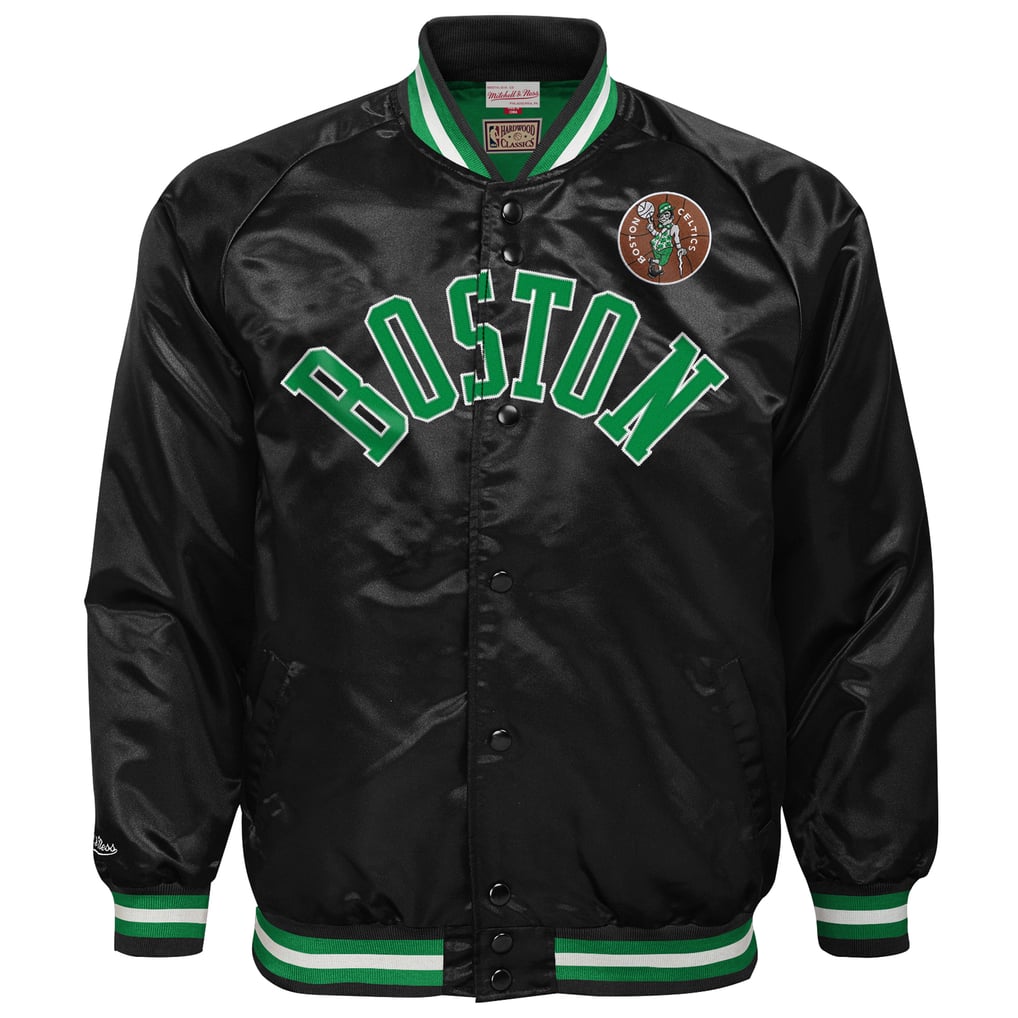Boston Celtics Mitchell & Ness Youth Lightweight Satin Raglan Full-Snap Jacket - Black