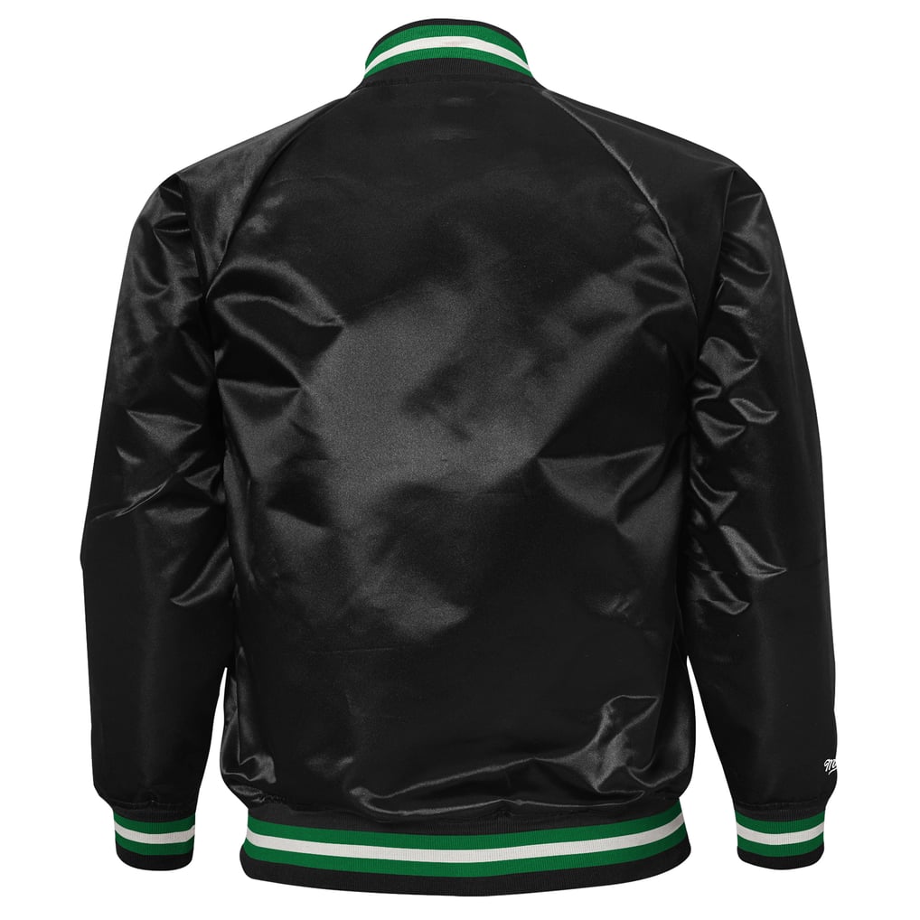 Boston Celtics Mitchell & Ness Youth Lightweight Satin Raglan Full-Snap Jacket - Black