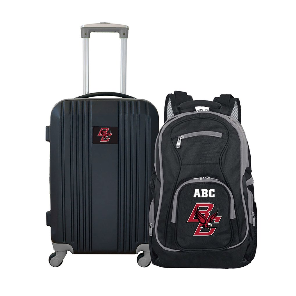 Boston College Eagles MOJO Personalized Premium 2-Piece Backpack & Carry-On Set