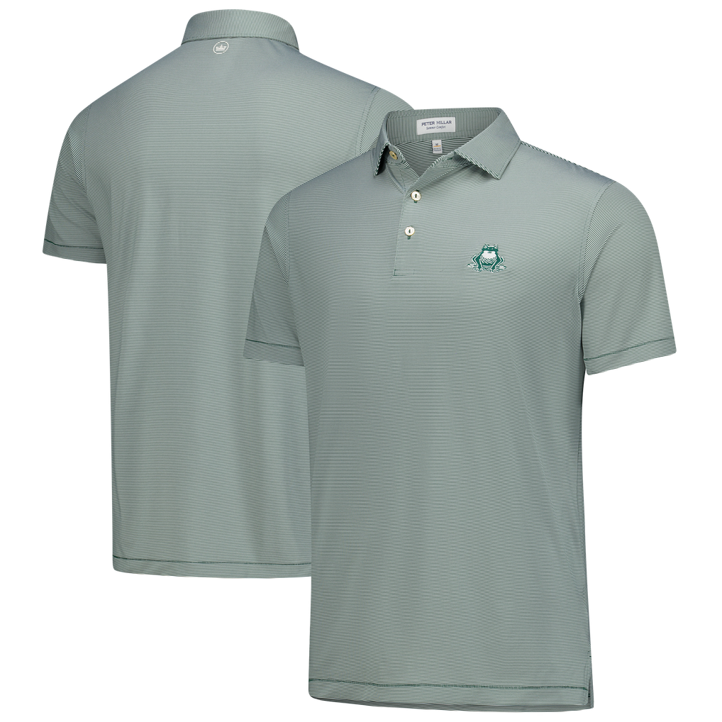 Boston Common Golf Peter Millar Jubilee Stripe Stretch Polo - Green