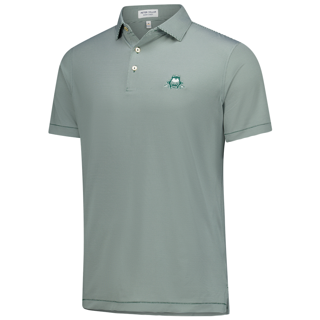 Boston Common Golf Peter Millar Jubilee Stripe Stretch Polo - Green