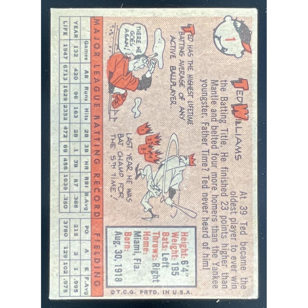 1958 Topps #1 Ted Williams