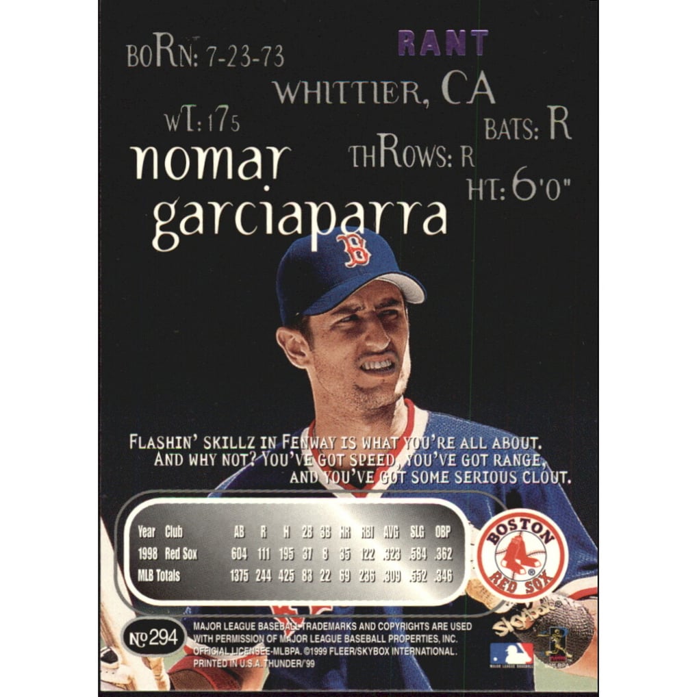 1999 SkyBox Thunder Rant #294 Nomar Garciaparra