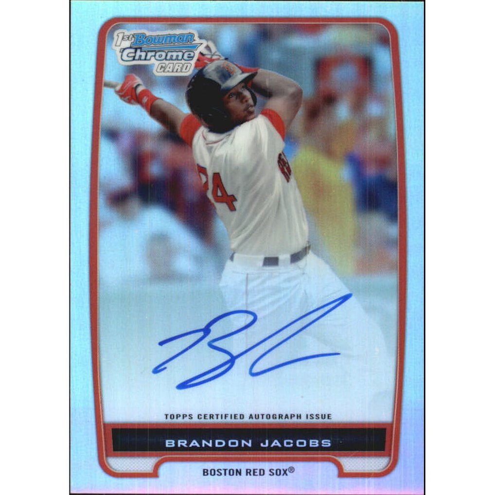 2012 Bowman Chrome Prospect Autographs Refractors #BCP93 Brandon Jacobs