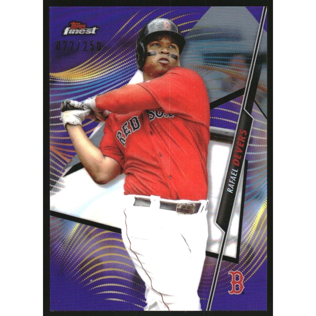 2020 Finest Purple Refractors #24 Rafael Devers