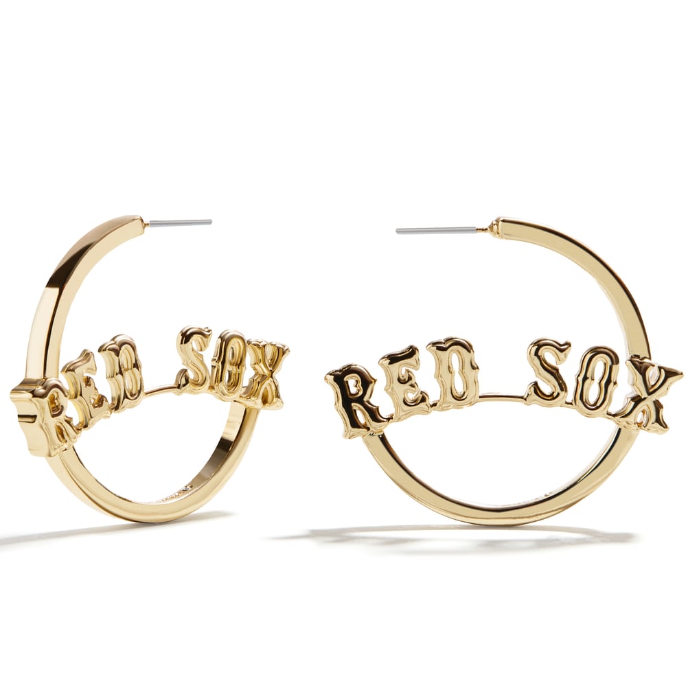  Boston Red Sox BaubleBar Wordmark Hoop Earrings
