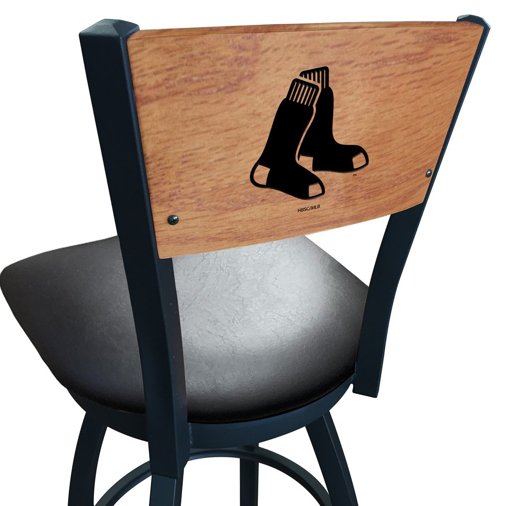 Boston Red Sox 36" Vinyl Swivel Laser Engraved Counter Stool - Black