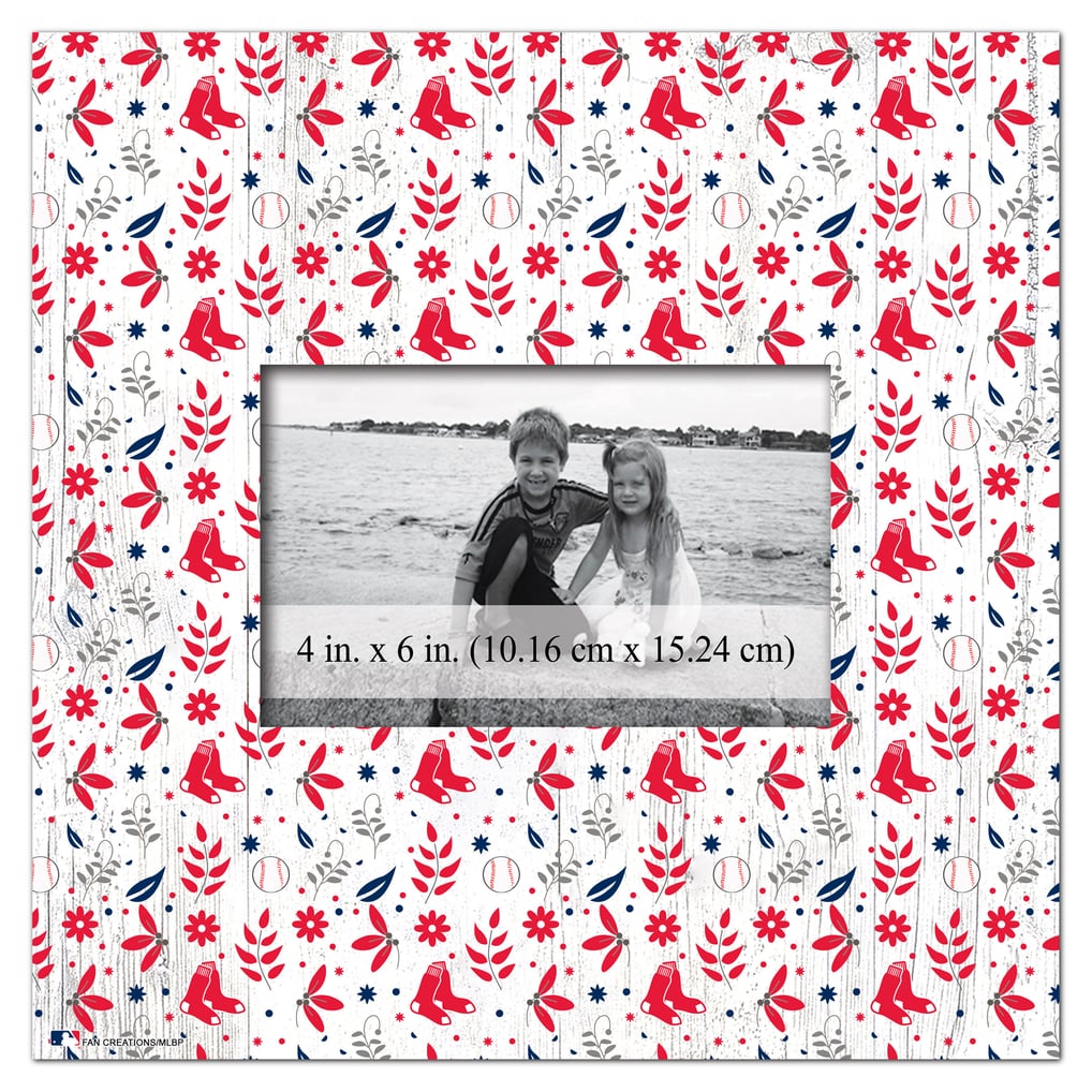 Boston Red Sox 10'' x 10'' Floral Pattern Frame