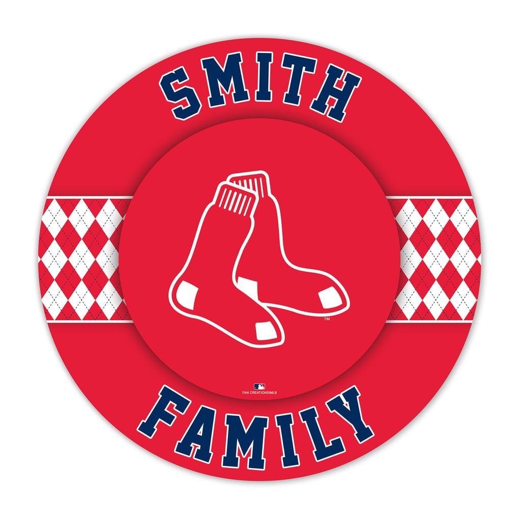 Boston Red Sox 16" Personalized Circle Wall Art