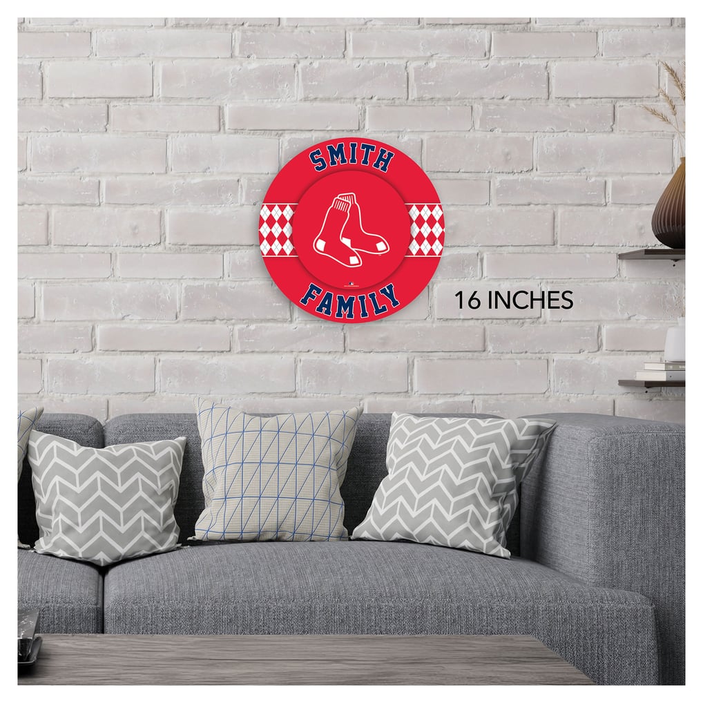 Boston Red Sox 16" Personalized Circle Wall Art